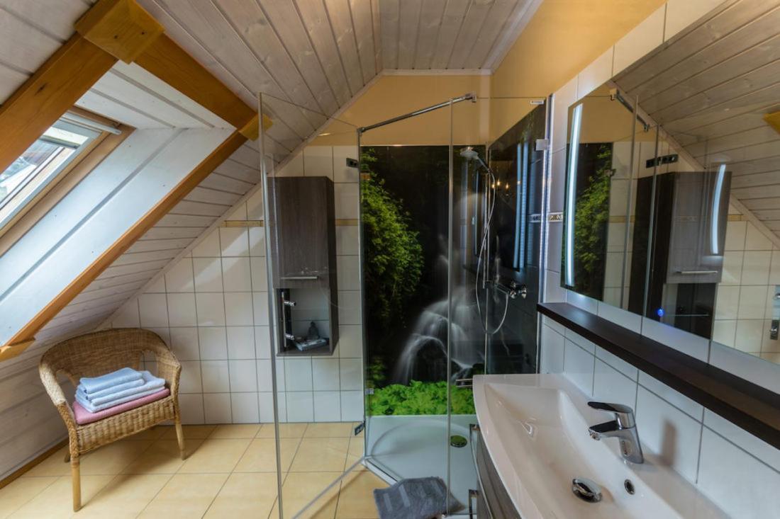 Ferienwohnung Im Blockhaus Rosenkranz Rathmannsdorf Esterno foto