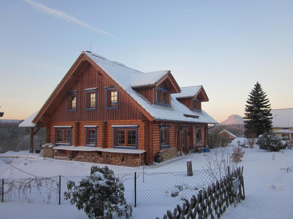 Ferienwohnung Im Blockhaus Rosenkranz Rathmannsdorf Esterno foto